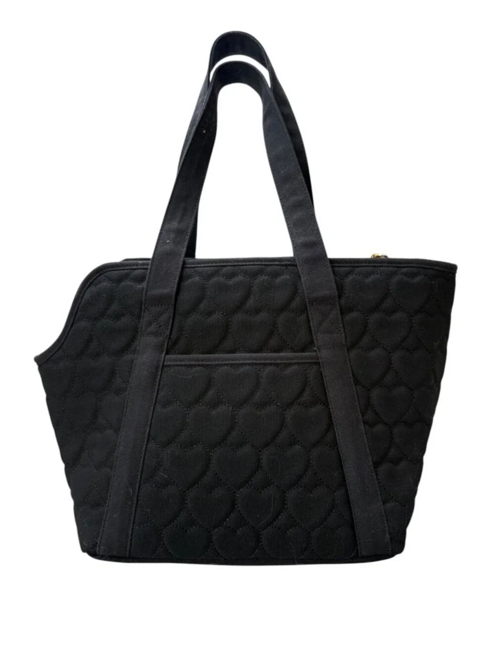 New! Betsy Johnson Pet Carrier Quilted Hearts in Black